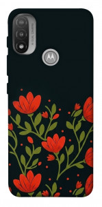Чехол Червоний цвіт для Motorola Moto E20
