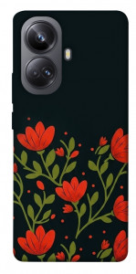 Чехол Червоний цвіт для Realme 10 Pro+