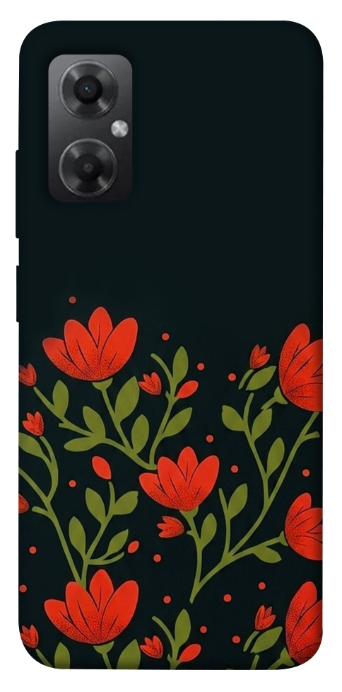 Чехол Червоний цвіт для Xiaomi Redmi Note 11R