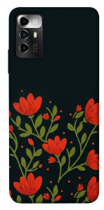 Чохол Червоний цвіт для ZTE Blade V40 Vita