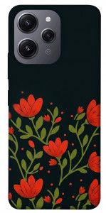 Чехол Червоний цвіт для Xiaomi Redmi 12