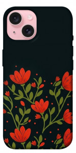 Чехол Червоний цвіт для iPhone 15