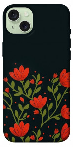 Чехол Червоний цвіт для iPhone 15 Plus