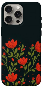 Чехол Червоний цвіт для iPhone 15 Pro Max