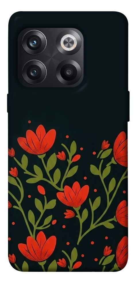 Чехол Червоний цвіт для OnePlus 10T