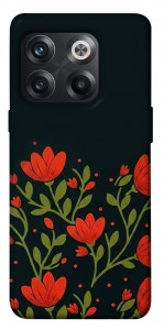 Чехол Червоний цвіт для OnePlus 10T