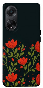 Чехол Червоний цвіт для Oppo A58 4G