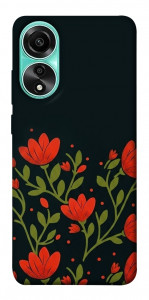 Чехол Червоний цвіт для Oppo A78 4G