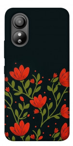 Чехол Червоний цвіт для ZTE Blade L220
