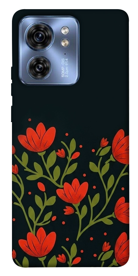 Чехол Червоний цвіт для Motorola Edge 40