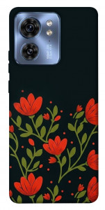 Чохол Червоний цвіт для Motorola Edge 40