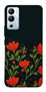 Чехол Червоний цвіт для Infinix Hot 12i