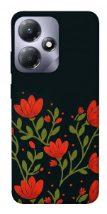 Чохол Червоний цвіт для Infinix Hot 30 Play