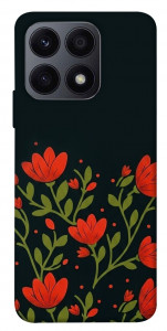 Чохол Червоний цвіт для Huawei Honor X8a