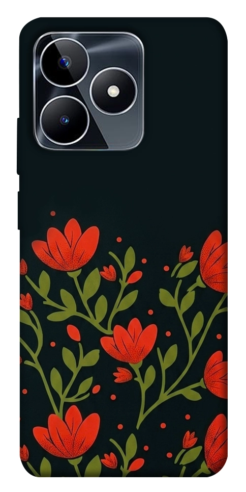 Чехол Червоний цвіт для Realme C53