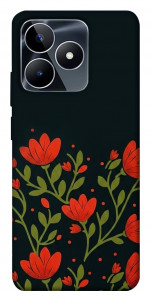 Чехол Червоний цвіт для Realme C53