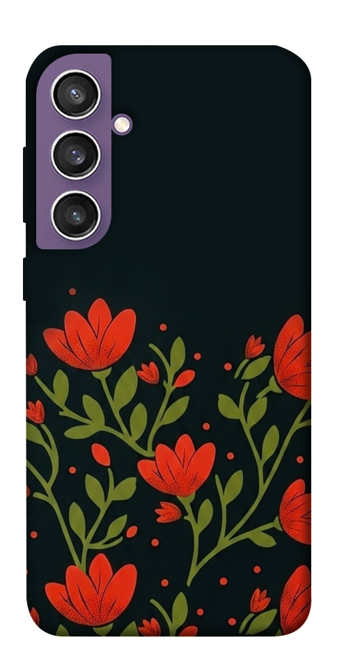 Чехол Червоний цвіт для Galaxy S23 FE
