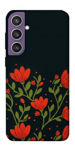 Чехол Червоний цвіт для Galaxy S23 FE