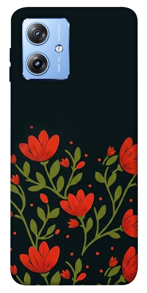 Чехол Червоний цвіт для Motorola Moto G84