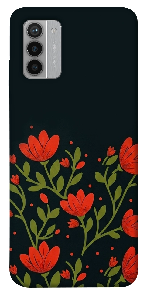 Чехол Червоний цвіт для Nokia G42