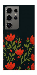 Чехол Червоний цвіт для Galaxy S24 Ultra