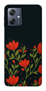 Чохол Червоний цвіт для Motorola Moto G54