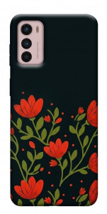 Чехол Червоний цвіт для Motorola Moto G42