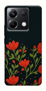 Чехол Червоний цвіт для Xiaomi Poco X6