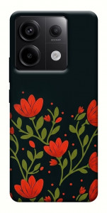 Чехол Червоний цвіт для Xiaomi Redmi Note 13 Pro 4G