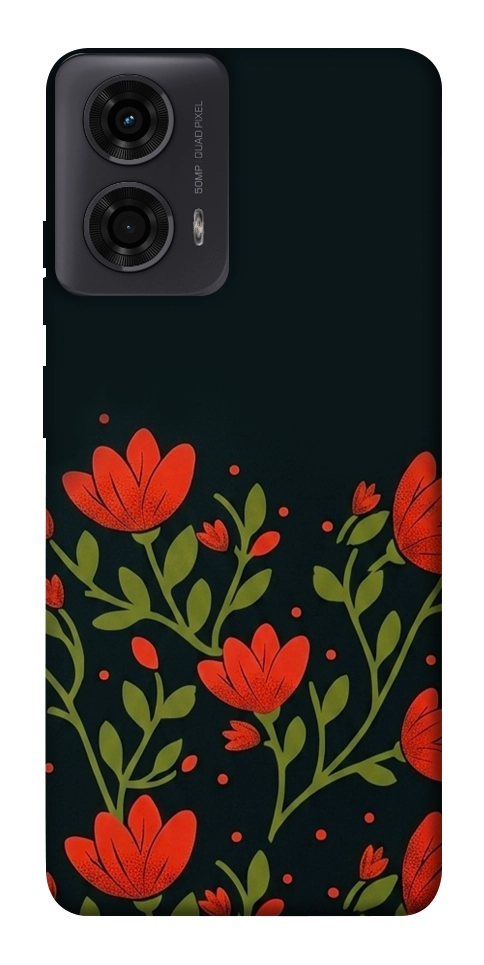 Чехол Червоний цвіт для Motorola Moto G24