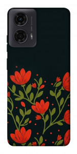 Чехол Червоний цвіт для Motorola Moto G24