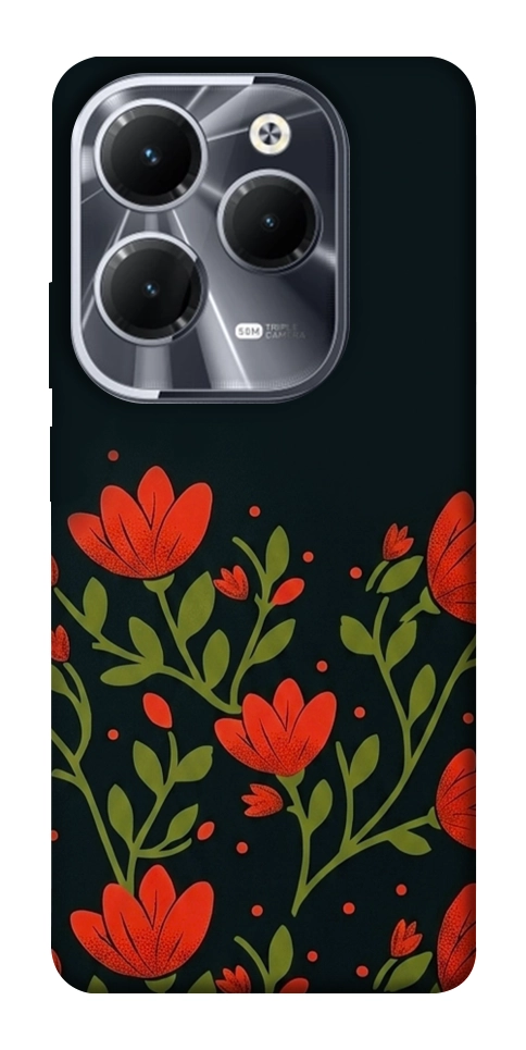 Чехол Червоний цвіт для Infinix Hot 40