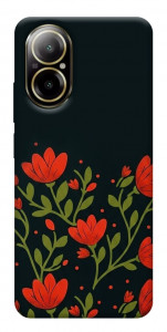 Чехол Червоний цвіт для Realme C67 4G