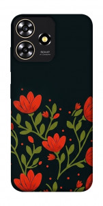 Чехол Червоний цвіт для ZTE Blade A73 4G