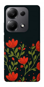 Чехол Червоний цвіт для Xiaomi Redmi Note 13 Pro 5G