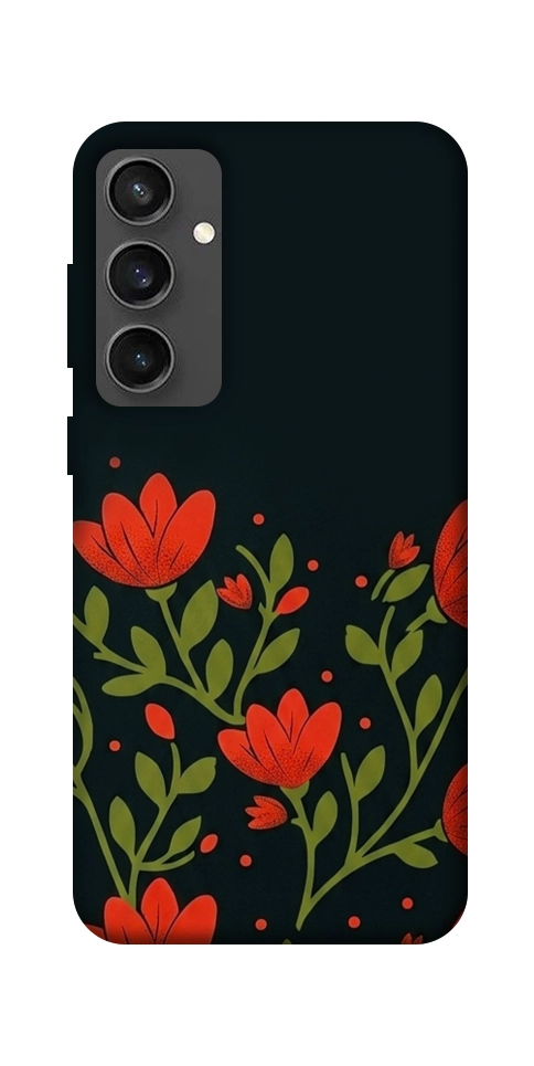 Чехол Червоний цвіт для Galaxy S24 FE