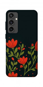 Чохол Червоний цвіт для Galaxy S24 FE