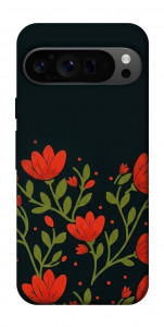 Чехол Червоний цвіт для Google Pixel 9 Pro
