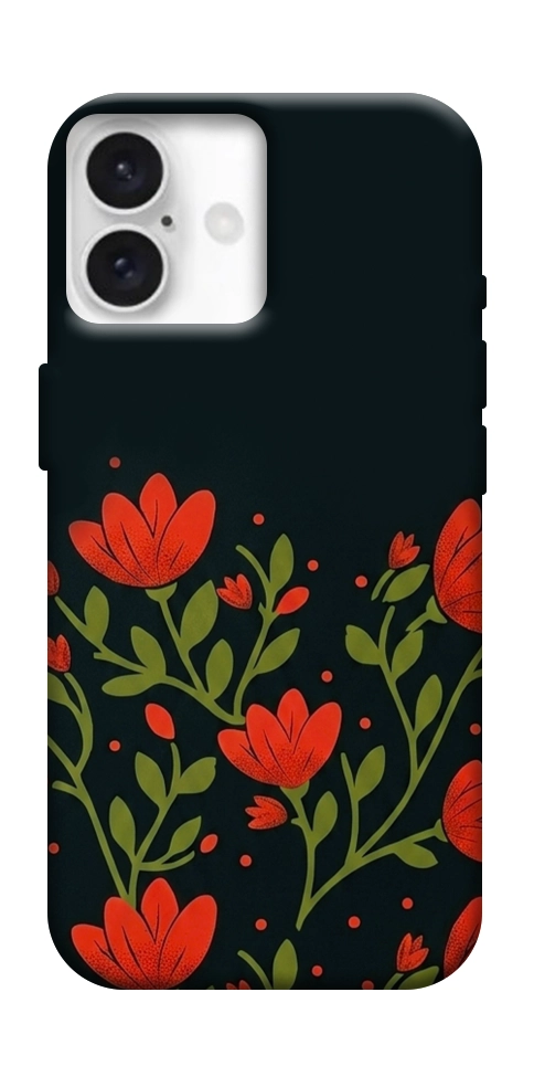 Чехол Червоний цвіт для iPhone 16