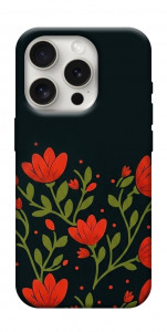 Чехол Червоний цвіт для iPhone 16 Pro Max