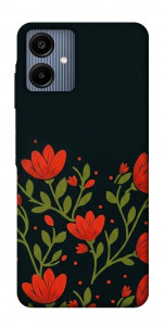 Чехол Червоний цвіт для Galaxy A06