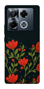 Чехол Червоний цвіт для Infinix Note 40 Pro 4G