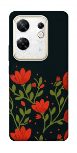 Чехол Червоний цвіт для Infinix Zero 30 4G