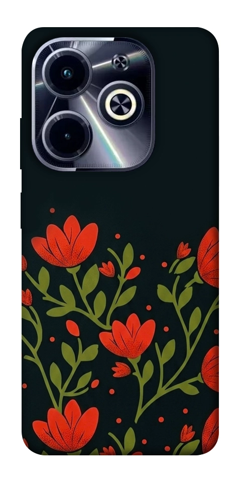 Чехол Червоний цвіт для TECNO Spark 20