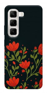 Чохол Червоний цвіт для Infinix Hot 50 4G