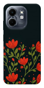 Чехол Червоний цвіт для Infinix Smart 9 4G