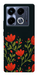 Чехол Червоний цвіт для Infinix Note 40 4G