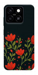 Чехол Червоний цвіт для ZTE Blade A55 4G