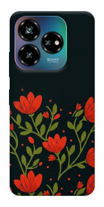 Чохол Червоний цвіт для ZTE Nubia V60
