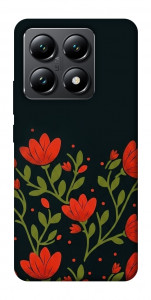 Чехол Червоний цвіт для Xiaomi 14T